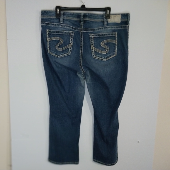 SILVER Jeans Suki Capri Women's Cropped Blue Denim - Picture 2 of 12